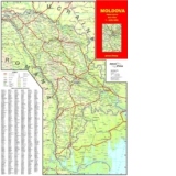 REPUBLICA MOLDOVA - Harta rutiera (Scara: 1:650.000, dim. 50x70 cm) (HR04)