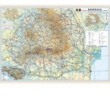 ROMANIA - Harta Fizica/Administrativa (HP11L) (Dimensiune: 50x70 cm) scara 1: 1 150 000