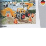 Tractor cu cupa de incarcare si excavator - galben (1 kg, 580 x 405 x 340 mm)