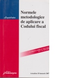 Normele metodologice de aplicare a Codului fiscal - actualizat 20.01.2007