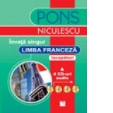 Invata singur limba franceza (incepatori) cu 4 CD-uri audio