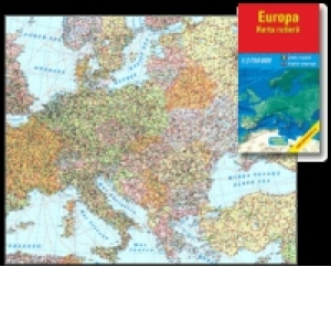 Europa - Harta rutiera (1: 4 750 000) (romana-engleza)