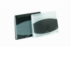 Mapa plastic,A4,7compartimente, cul. neagra PS - 1012