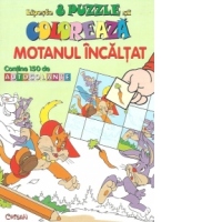 Motanul incaltat (lipeste 8 PUZZLE si Coloreaza)