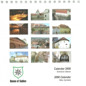 Calendar 2008 - Simboluri sibiene contine 12 carti postale