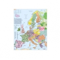 Europa - Harta cu coduri postale: 140x100 cm (sipci de lemn)