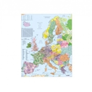Europa - Harta cu coduri postale: 140x100 cm (sipci de lemn)