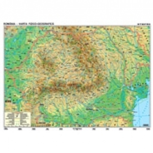 Romania Harta Fizico Geografica 160 x 120 cm (sipci de lemn)
