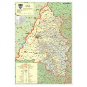 Harta Judetul Bihor- Dimensiune: 100 x 70 cm
