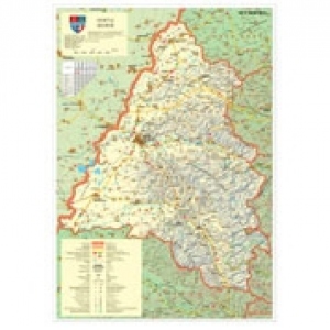 Harta Judetul Bihor- Dimensiune: 100 x 70 cm cu sipci de plastic