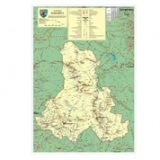 Harta Jude&#355;ul Harghita -   Dimensiune: 140                     x 100  cm