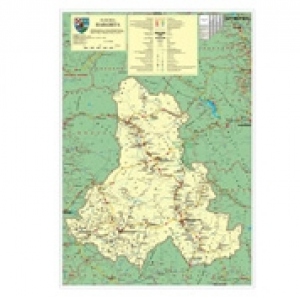 Harta Jude&#355;ul Harghita - Dimensiune: 100 x 70 cm