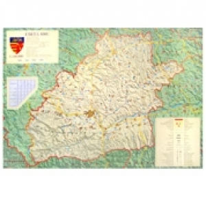 Harta Jude&#355;ul Sibiu - Dimensiune: 100 x 70 cm