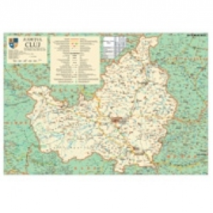 Harta Judetul Cluj - Dimensiune: 100 x 70 cm