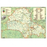 Harta Judetul Brasov - Dimensiune: 100 x 70 cm
