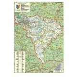 Harta Jude&#355;ul Alba -   Dimensiune: 140                     x 100  cm
