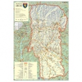 Harta Judetul Arges - Dimensiune: 70 x 100 cm (cu sipci de lemn)