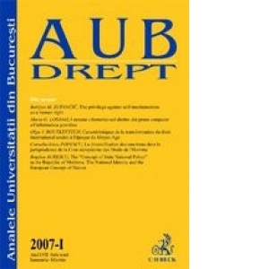 Analele Universitatii din Bucuresti, 2007-I (ianuarie - martie)
