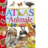 Atlas cu animale (contine peste 80 de autocolante)
