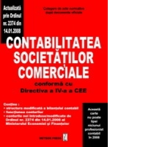 Contabilitatea societatilor comerciale conforma cu Directiva a IV-a a CEE