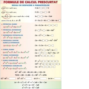 Formule de calcul prescurtat / Arii (duo)