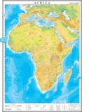 Africa. Harta fizica 1000x1400 mm