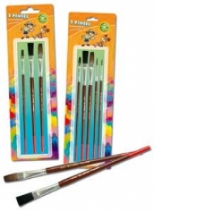Set de pensule combinat (lat + subtire) 5/set in blister