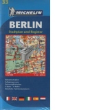 Berlin - Stadtplan und Register (1 cm: 220 m)