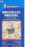 Bruxelles - Brussel - plan et index  (1/17 500, 1cm:175 m)
