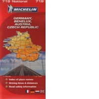 Harta Germania, Benelux, Austria, Cehia (1 cm: 10 km)