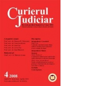 Curierul Judiciar, Nr. 4/2008