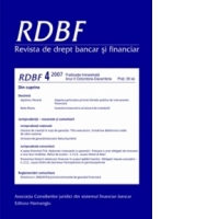 Revista de drept bancar si finaciar nr. 4/2007